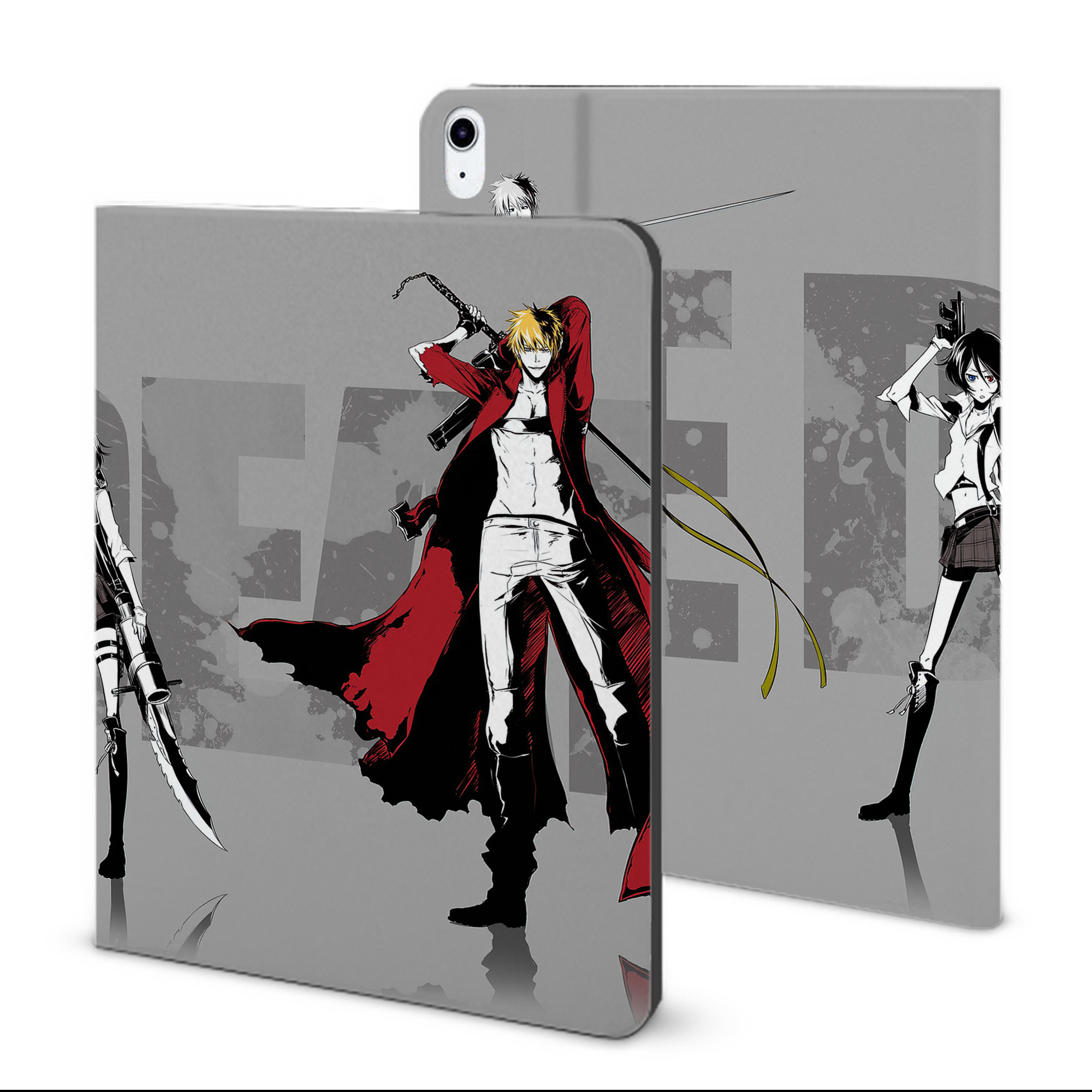 （画像用） ブリーチ BLEACH IPad ケース ブック型 PUレザー TPU 耐衝撃 軽量 薄型 ペン収納なし 全面保護 IPad 各モデル対応
